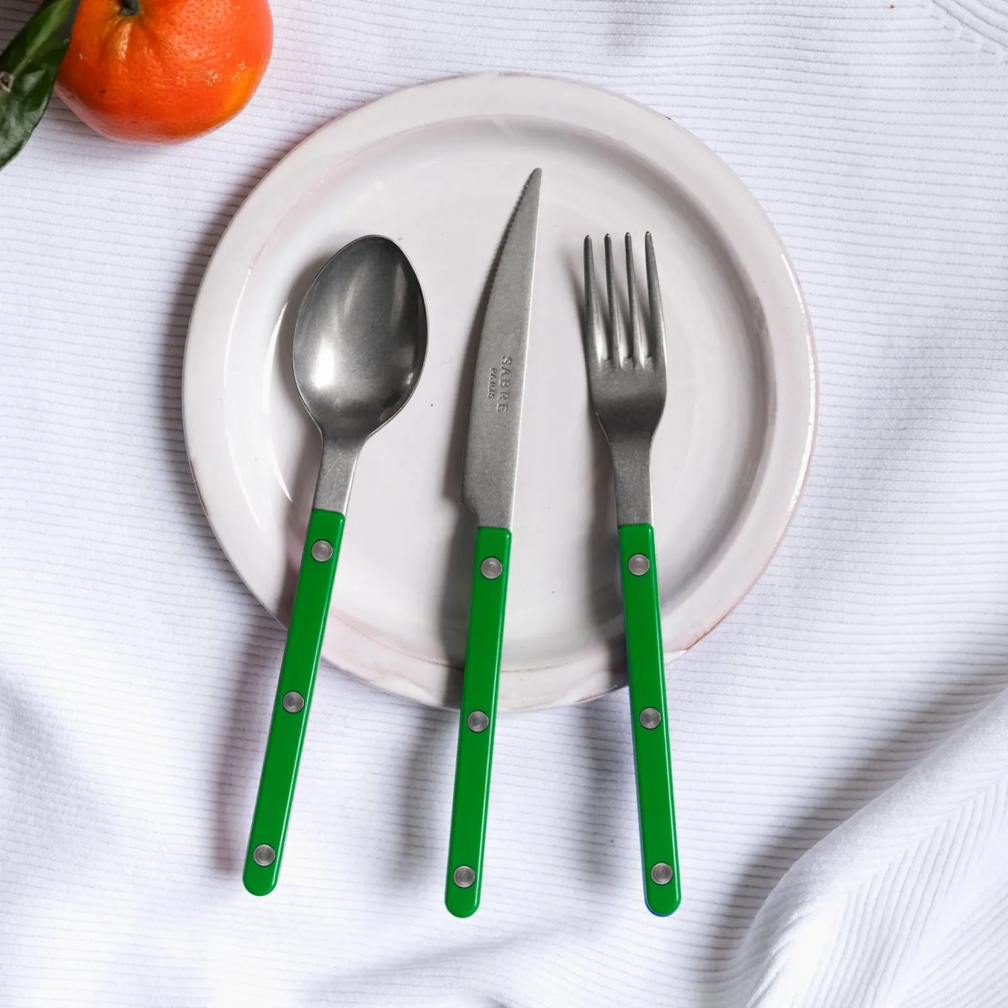 Bistrot Vintage Uni, Vert jardin*Sabre Paris Clearance